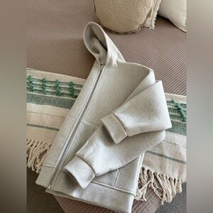 Zara Soft Neoprene Zip-Up Bomber